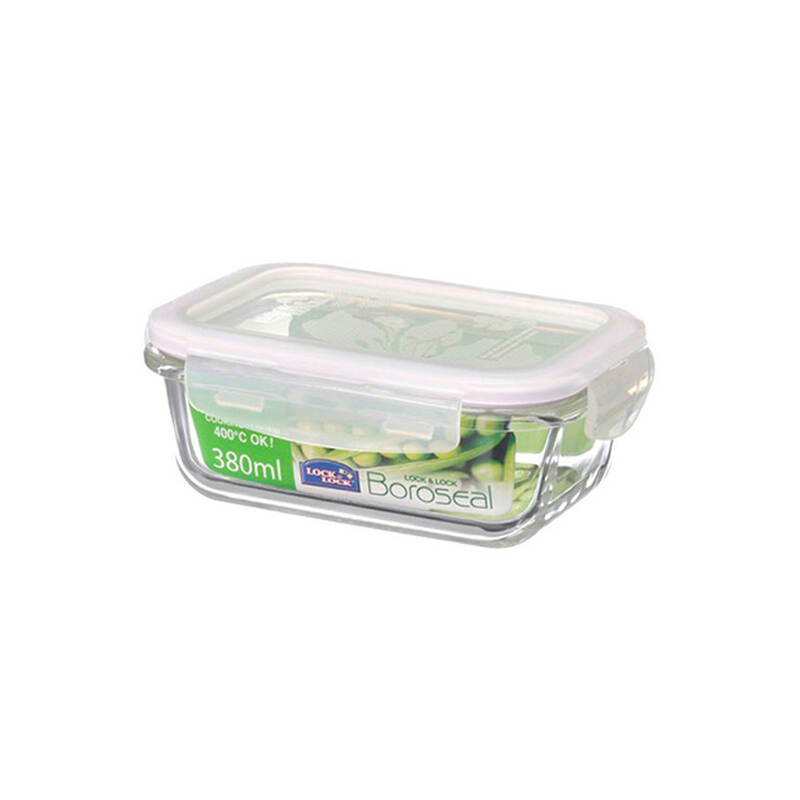 Bộ 4 Hộp Bảo Quản Thực Phẩm Thủy Tinh Locknlock Glass Euro (LLG422x1, LLG428x2, LLG445x1) - LLG428S4, , large image number null